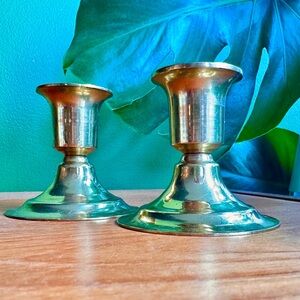 Solid Brass Vintage Candlesticks